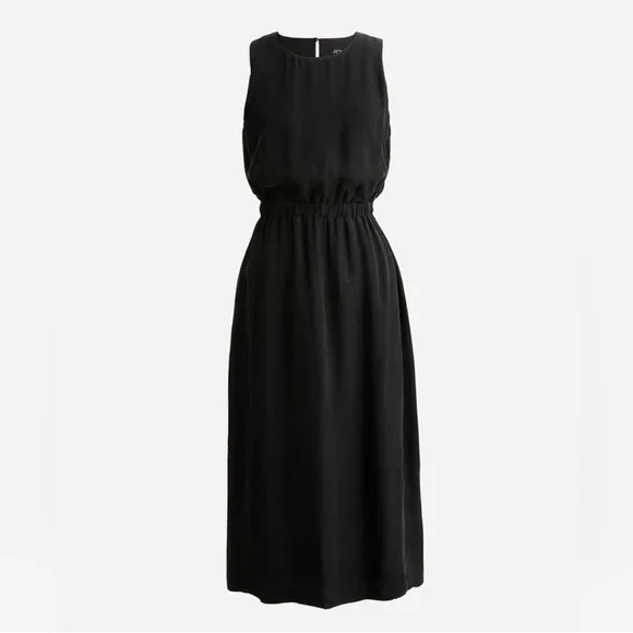Crew Dresses J Crew Cinched Waist Cupro Midi Dress Poshmark